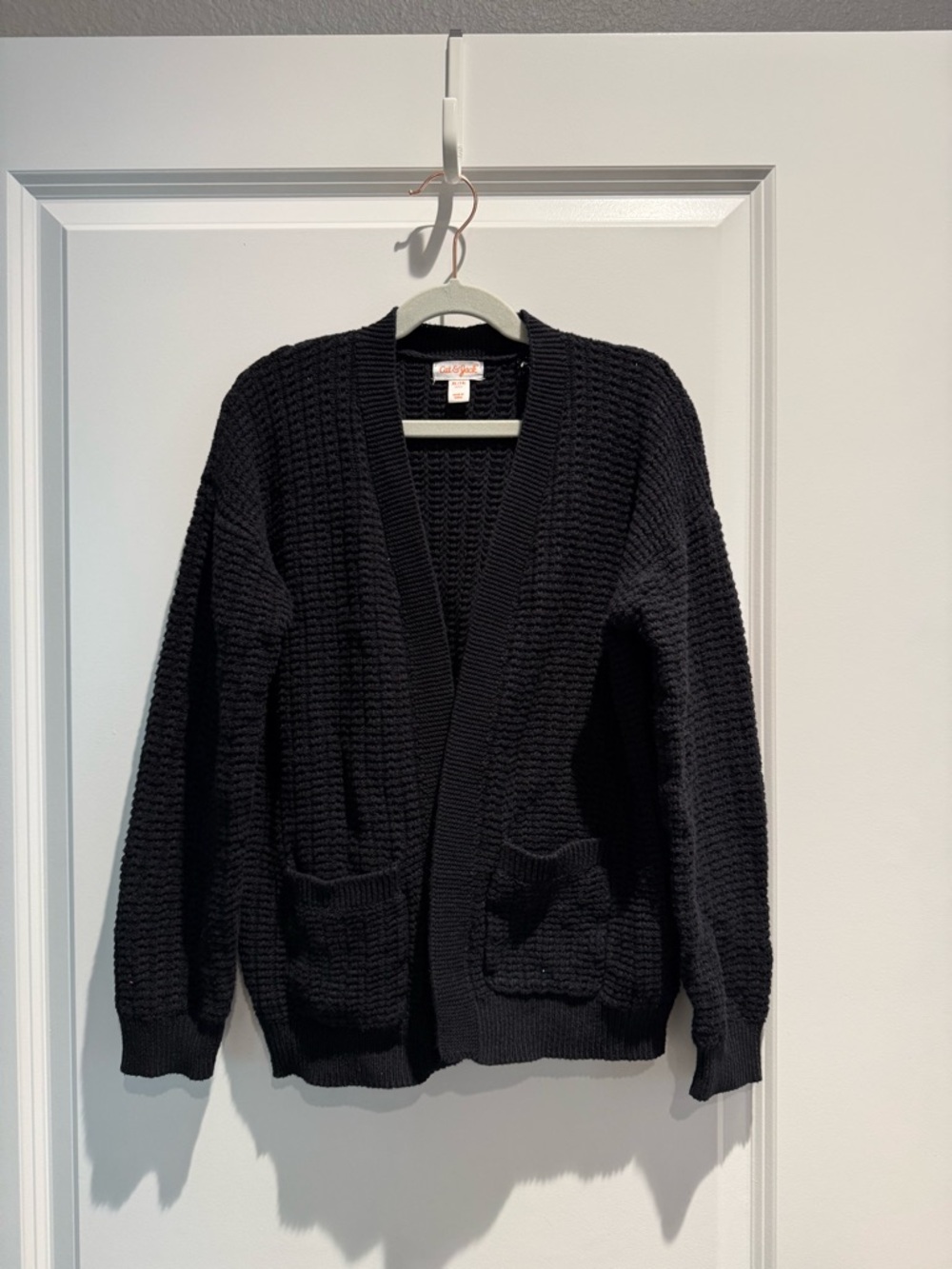 Cat & Jack Black Open Knit Cardigan